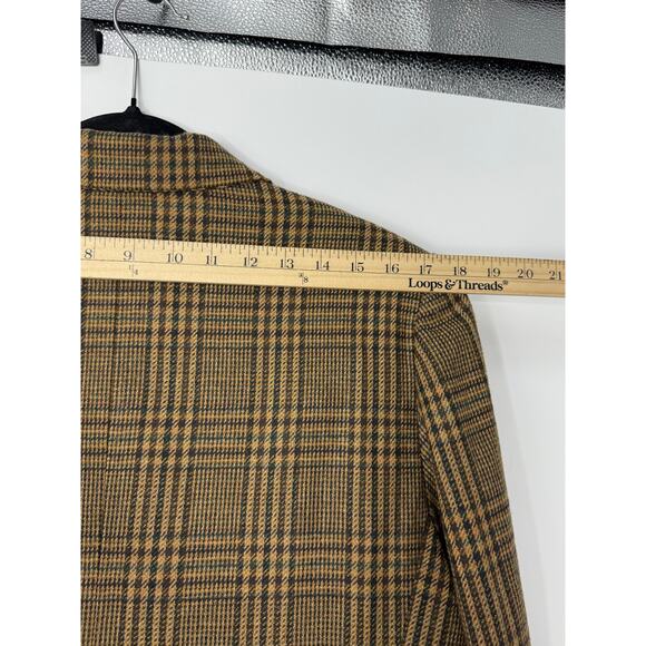 Vintage BICE Wool Blend Plaid Blazer Women’s Size 12 Old Money Equestrian Prep - Picture 8 of 8
